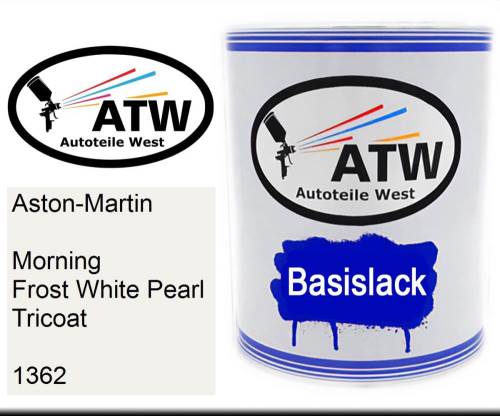 Aston-Martin, Morning Frost White Pearl Tricoat, 1362: 1L Lackdose, von ATW Autoteile West.